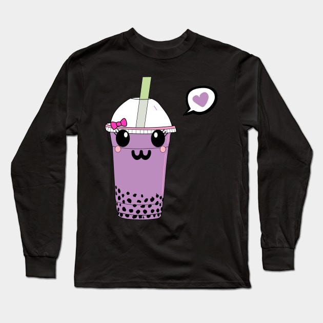 Kawaii Bubble Tea Love Long Sleeve T-Shirt by aaallsmiles